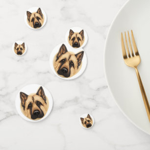 Confeti Perro Pastor Alemán Inspirado en 3D