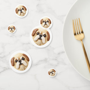 Confeti Perro pequinés inspirado en 3D