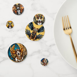 Confeti Perros Steampunk con alas