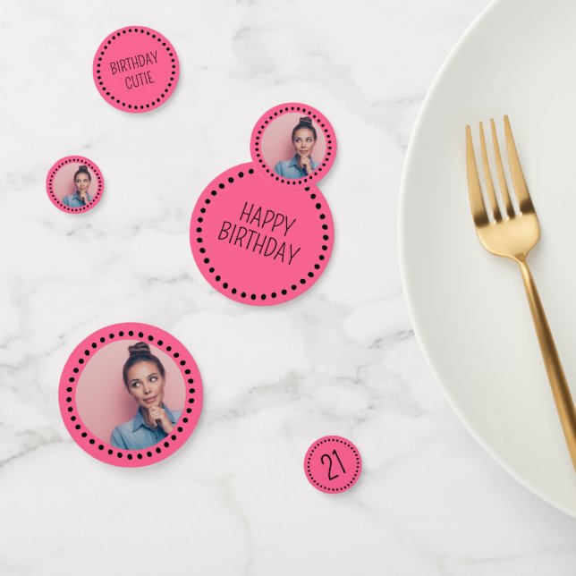 Confeti Personalizable simple de Moda divertida Polka Dot  (Grupo)