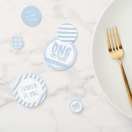 Confeti Personalizado 1º cumpleaños Cute Pastel Azul Marav