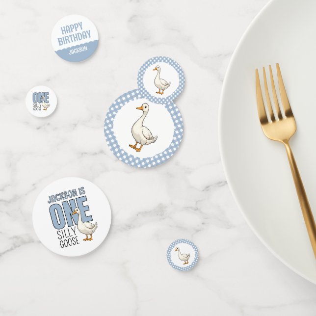 Confeti Personalizado Azul moderno Un triste cumpleaños Go (Grupo)