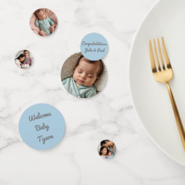 Confeti personalizado de foto de bebé