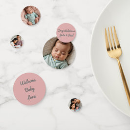 Confeti personalizado de foto de bebé