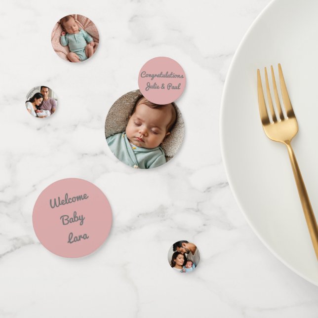Confeti personalizado de foto de bebé (Grupo)