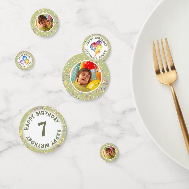 Confeti Personalizado de la crema de ánimo de niño al cump (Grupo)