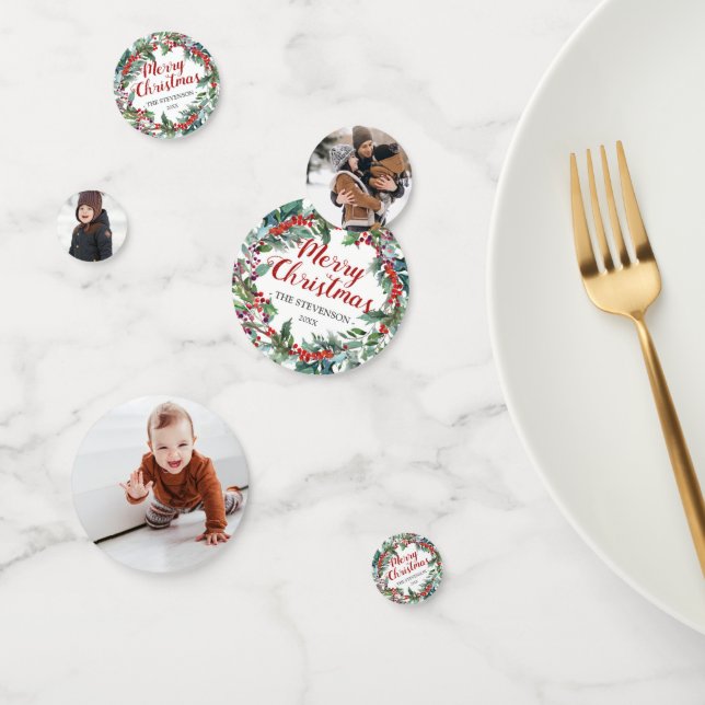 Confeti personalizado de tabla de navidades Foto (Grupo)