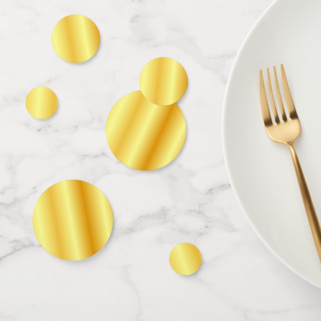 Confeti Personalizado Faux Gold Metallic Look Moderno Temp (Grupo)