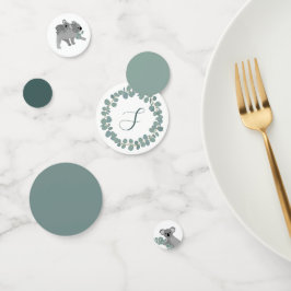 Confeti Personalizado inicial de Baby Shower de Koala Bear