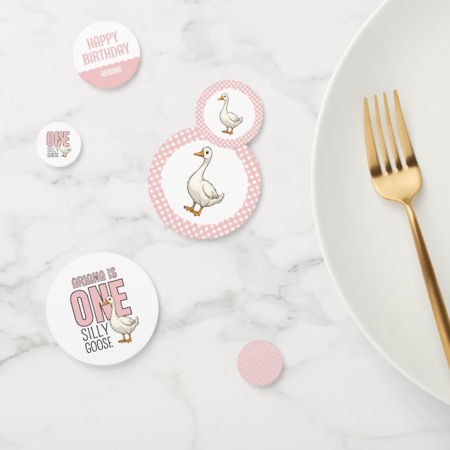 Confeti Personalizado rosa moderno primer cumpleaños de un (Grupo)