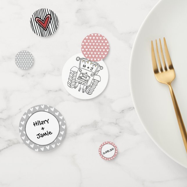Confeti Personalizado Tractor Country Wedding Table Confet (Grupo)