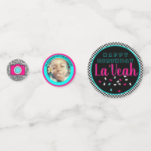 Confeti Pink Blue Social Media Music Photo Birday