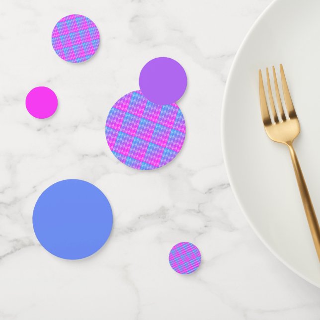 Confeti Pink, Purple, Blue Diamond Pattern (Grupo)