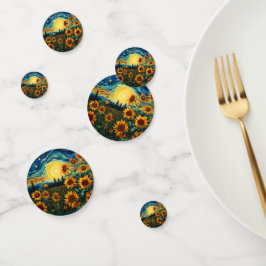 Confeti Pintura de girasoles de Van Gogh