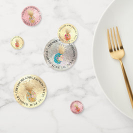 CONFETI PIXDEZINES FAUX RELIEVE METALIZADO+PINEAPPLES ALOH