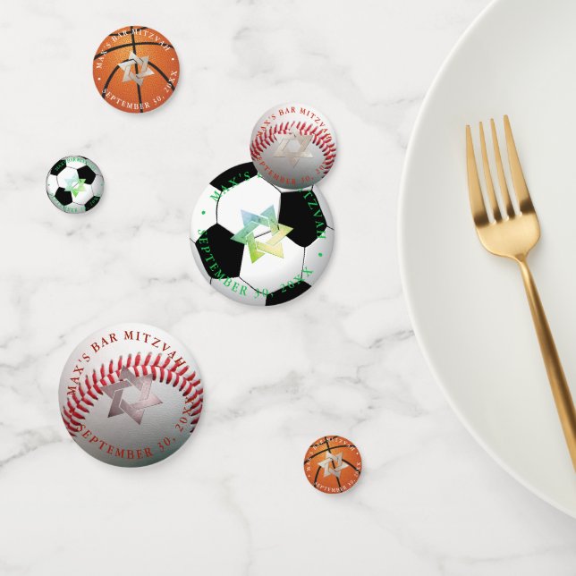 CONFETI PIXDEZINES STAR OF DAVID, TEMA DEPORTIVO (Grupo)