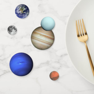 Confeti Planetas Tierra Luna Júpiter Mars Neptune Uranus