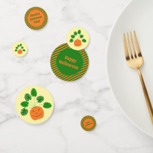 Confeti Planta de Monstera de Halloween en Personalizado d