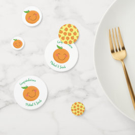 Confeti Poco Cutie Tangerine Baby Shower Sexo Neutral