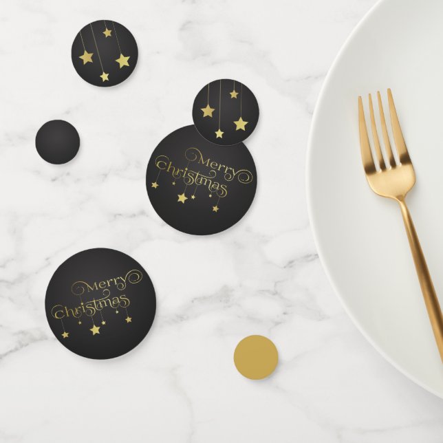 Confeti Precioso oro Feliz Navidad Estrellas (Grupo)