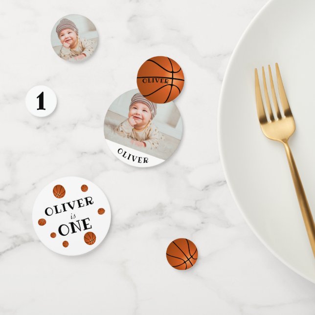 Confeti Primera fiesta de cumpleaños del Baloncesto (Grupo)