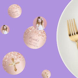 Confeti Primera foto de oro de la comunión sagrada