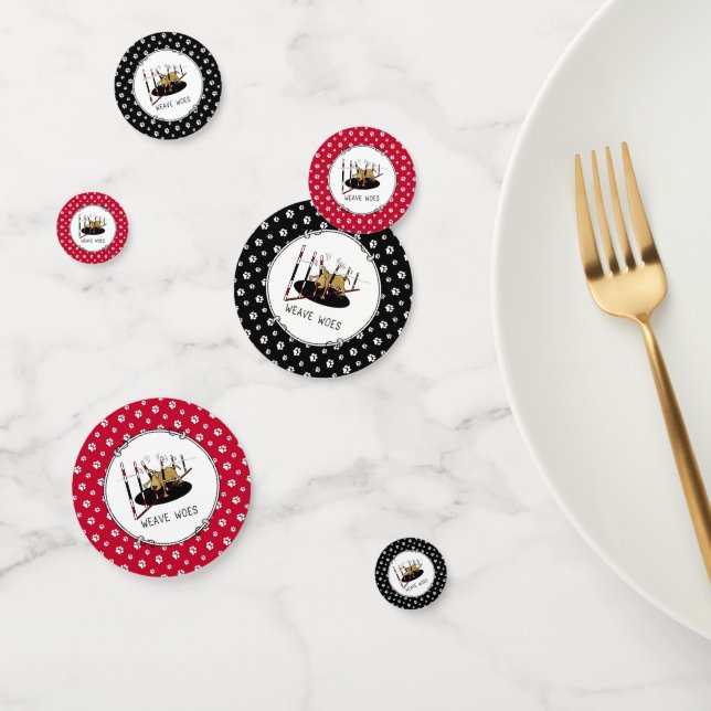 Confeti Problemas de tejido - agilidad de perro divertida (Grupo)