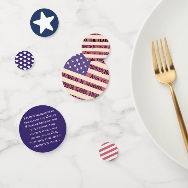 Confeti Promesa de bandera de la Lealtad (Grupo)