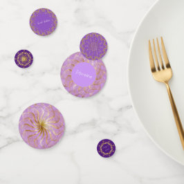 Confeti Púrpura y oro al atardecer