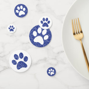 Confeti Purpurina azul de la marina Paw Imprimir pistas de