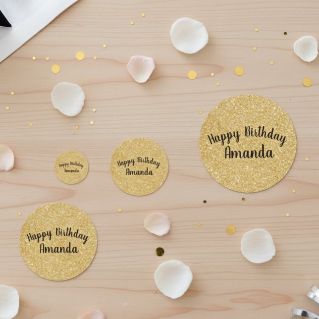Confeti Purpurina de oro Sparkle Personalizado de cumpleañ (Subido por el creador)