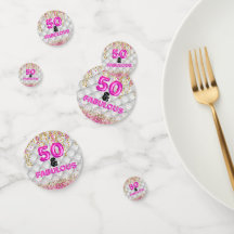 Purpurina moda Oro Rosa 50 Fabuloso cumpleaños núm