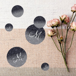 Confeti Purpurina negro moderno marca nombre personalizado