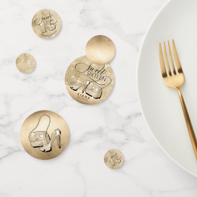 Confeti Purpurina y suaves dulces 16 Mix Gold ID675 (Grupo)