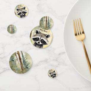 Confeti Raccoon Sexo Neutral Baby Shower