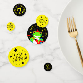 Confeti Rana de árbol de cumpleaños de Rockin con guitarra