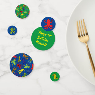 Confeti Ranas de árbol Niños Cuta de cumpleaños