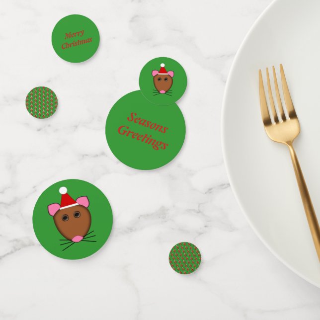 Confeti Ratón navideño personalizado (Grupo)