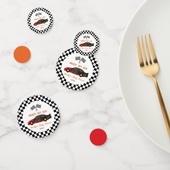 Confeti Red Flame Race Car Ready Go Baby Shower (Grupo)