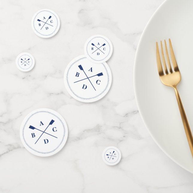 Confeti Remo cruzó las iniciales de la marina de guerra (Grupo)