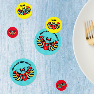Confeti Resumen colorido Scarab Beetles Feliz cumpleaños