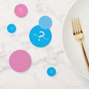 Confeti Revelación del género de niña o niño rosa azul