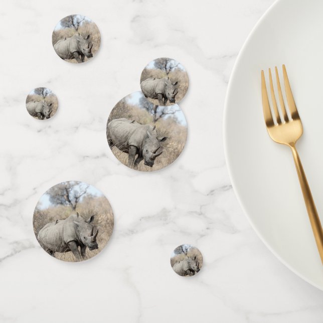 Confeti Rinoceronte blanco (Grupo)