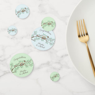 Confeti Robin Birds Nest Eggs Spring Baby Shower