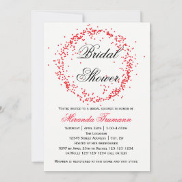 Confeti rojo - invitación nupcial de la ducha