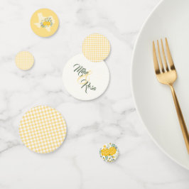 Confeti Rosa Amarilla de Texas - Boda del Estado de Gingha