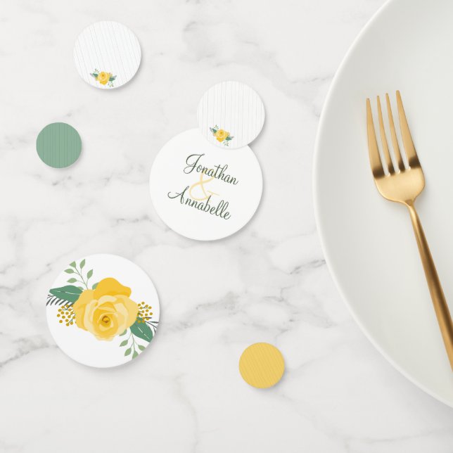 Confeti Rosa amarilla del Boda de Texas (Grupo)