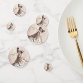 Confeti Rosa Boda de Invierno Novia Fiesta del corazón bri