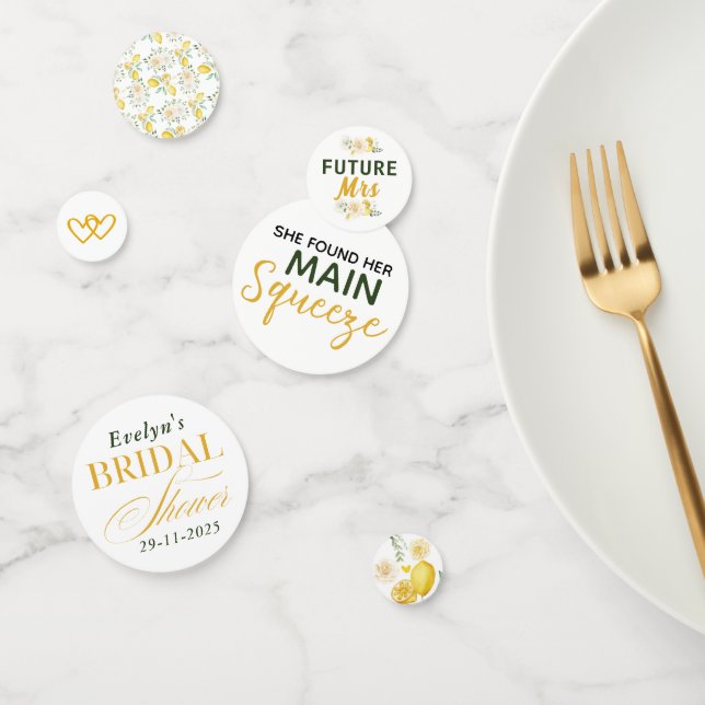 Confeti Rosa de Bridal de Squeeze Lemons Eucalyptus (Grupo)