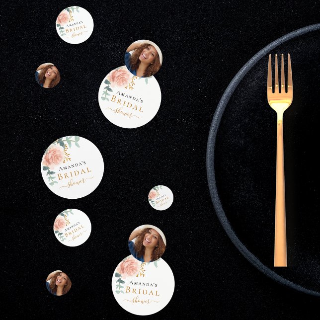 Confeti Rosa de flores de oro de Bridal Shower foto (Subido por el creador)